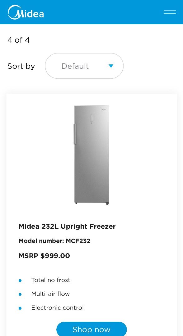 Midea Freezer, TV & Home Appliances, Kitchen Appliances, Refrigerators