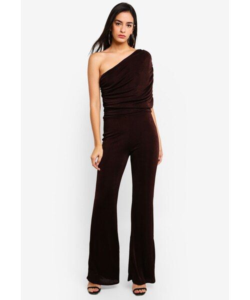 Missguided one shoulder jumpsuit sales
