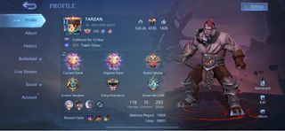 Mobile Legends Stacked account 600$ USD