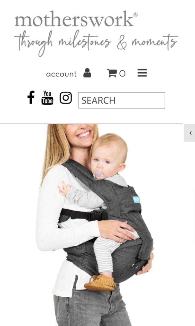 MOBY 2 in 1 Baby Carrier Hip Seat Grey