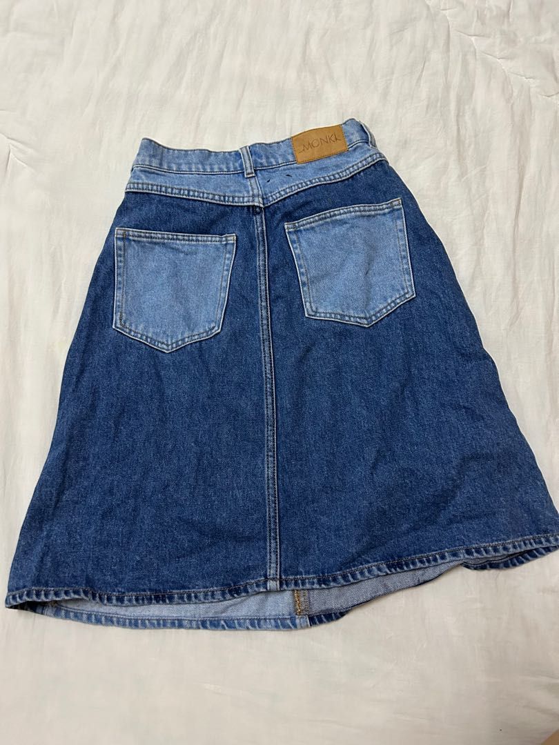 MONKI A line Denim Skirt