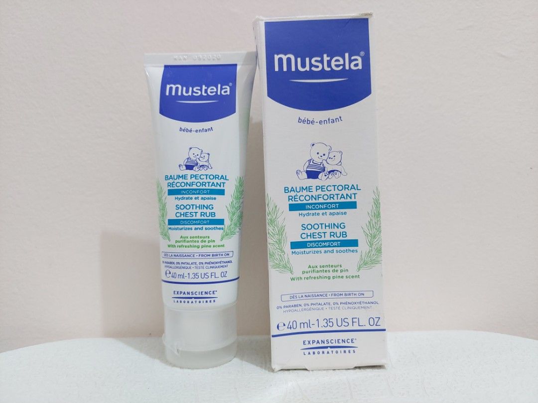 Mustela Soothing Chest Rub 40ml, Babies & Kids, Bathing & Changing