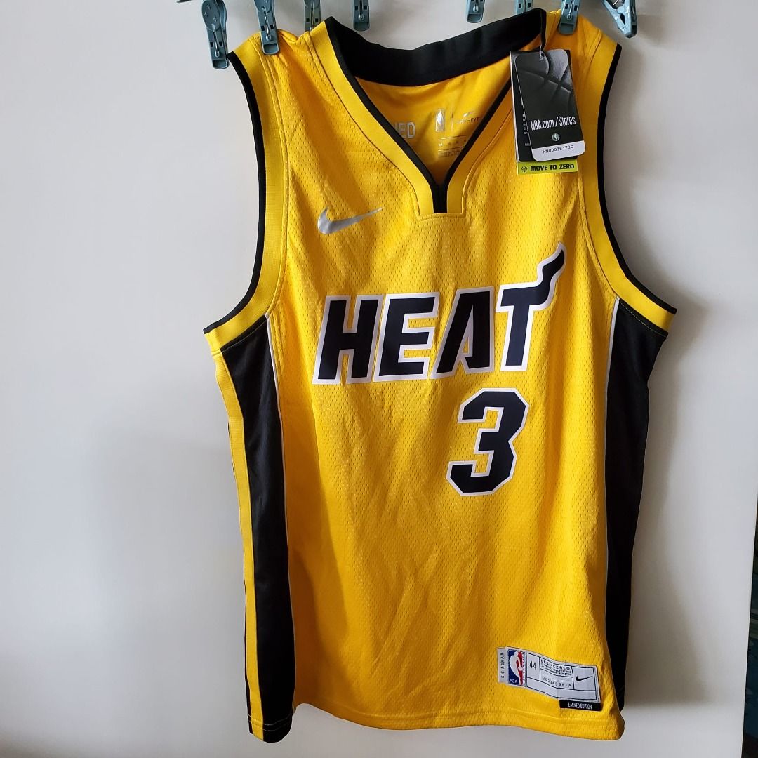 NBA Miami Heat Earned Edition Jersey Dwyane Wade 3 Carousell
