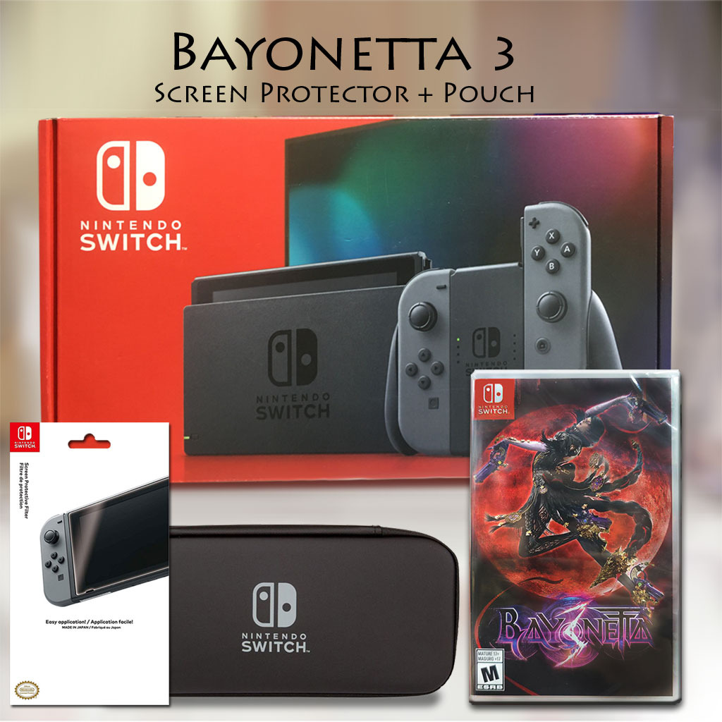 Nintendo Switch Grey Console + 3 Bundle, Video Gaming, Video