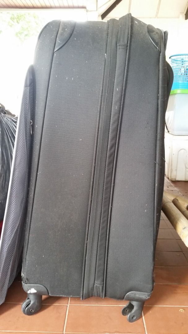 Old clothes Assorted Cloths in Luggage Bag Samsonite Large clothes to sew multi color floor mat Hobbies Toys Travel Luggages on Carousell