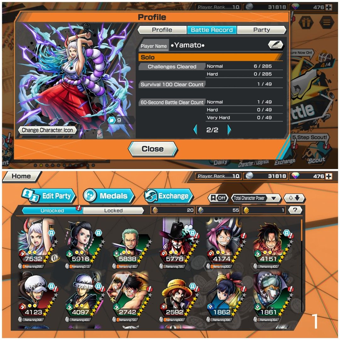One Piece Bounty Rush Account Yamato Ex, Video Gaming, Gaming