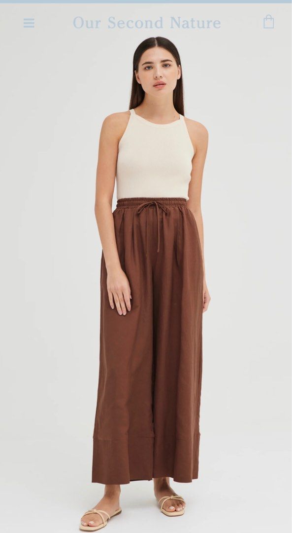 Viscose Relaxed Pants - Our Second Nature