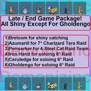 Pokemon Scarlet & Violet End Game Package 6 Stars Raid Shiny 6IV Battle Ready Charizard 7 Stars Raid