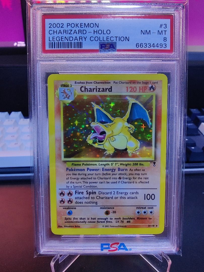 Pokemon TCG Card 2002 Legendary Collection Charizard PSA 8, Hobbies ...
