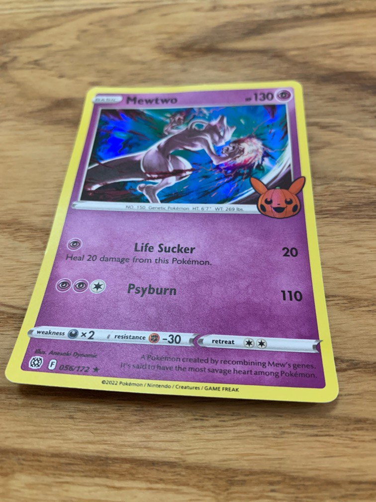 Pokémon card mewtwo trick or trade, 興趣及遊戲, 玩具 & 遊戲類 Carousell