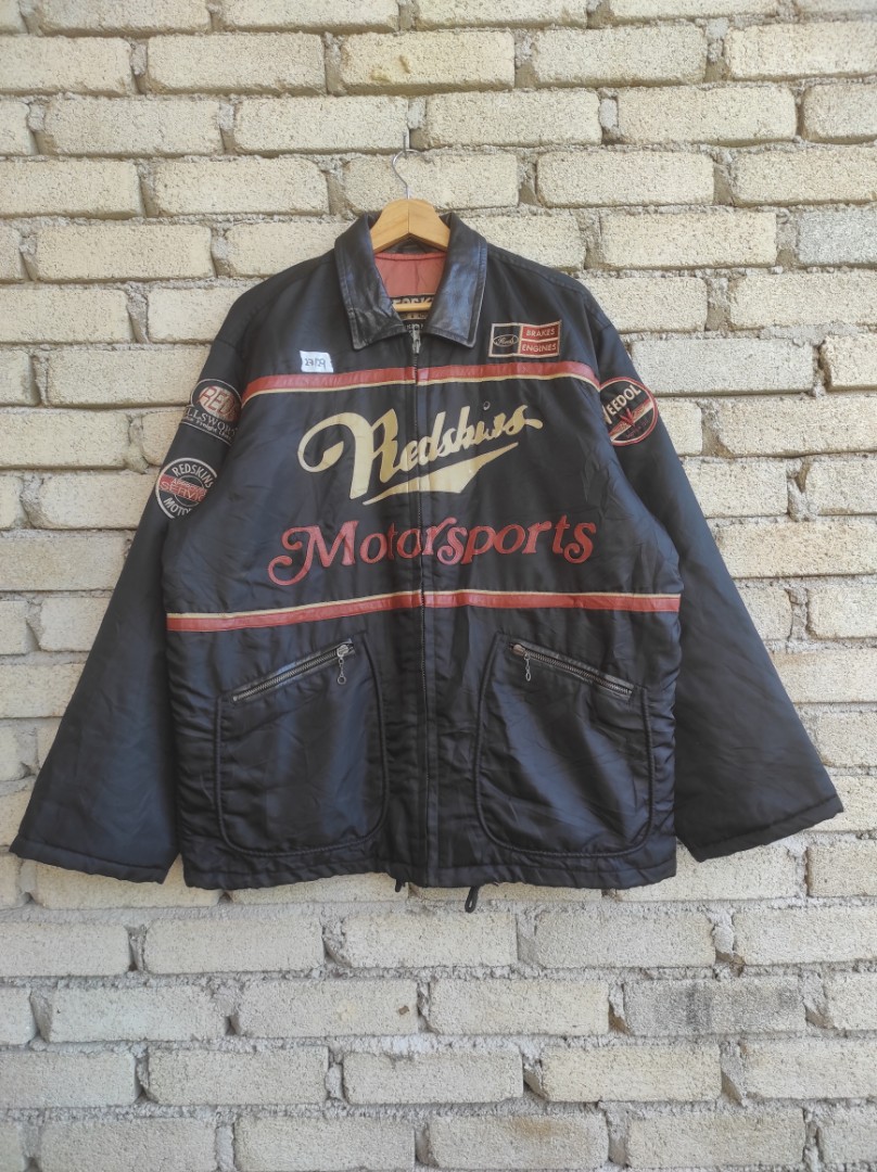redskins motorsports veedol motor oil biker jacket sweater permotoran