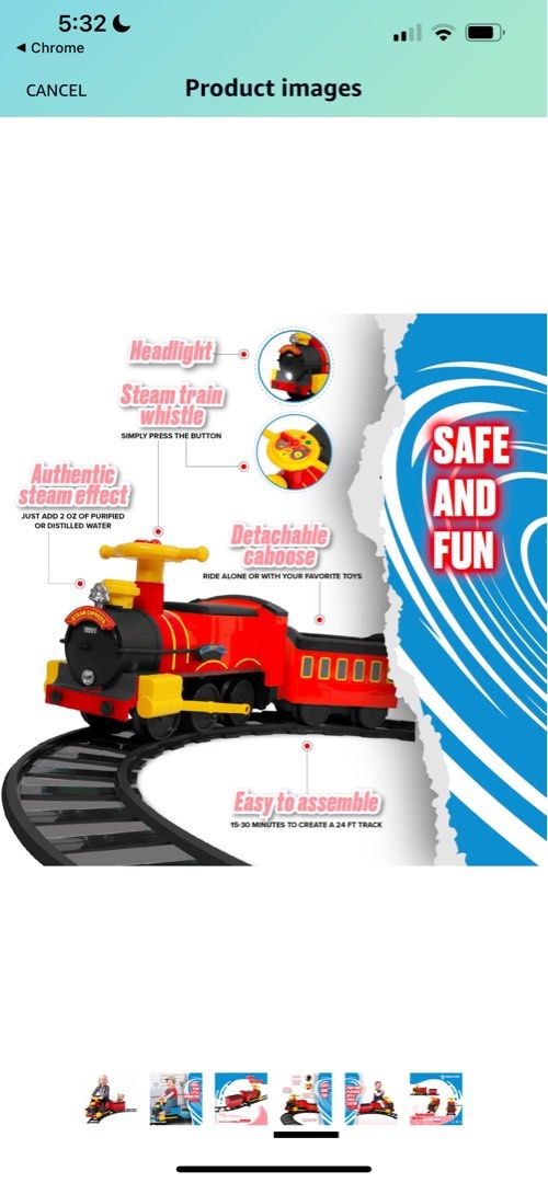 Rollplay Electric Train Ride On for Kids, Hobbies & Toys, Toys & Games