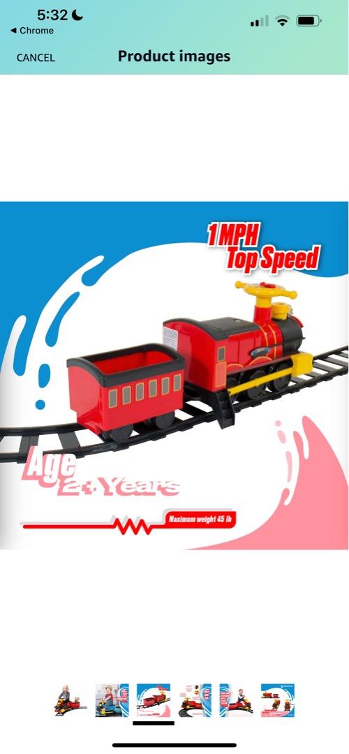 Rollplay Electric Train Ride On for Kids, Hobbies & Toys, Toys & Games