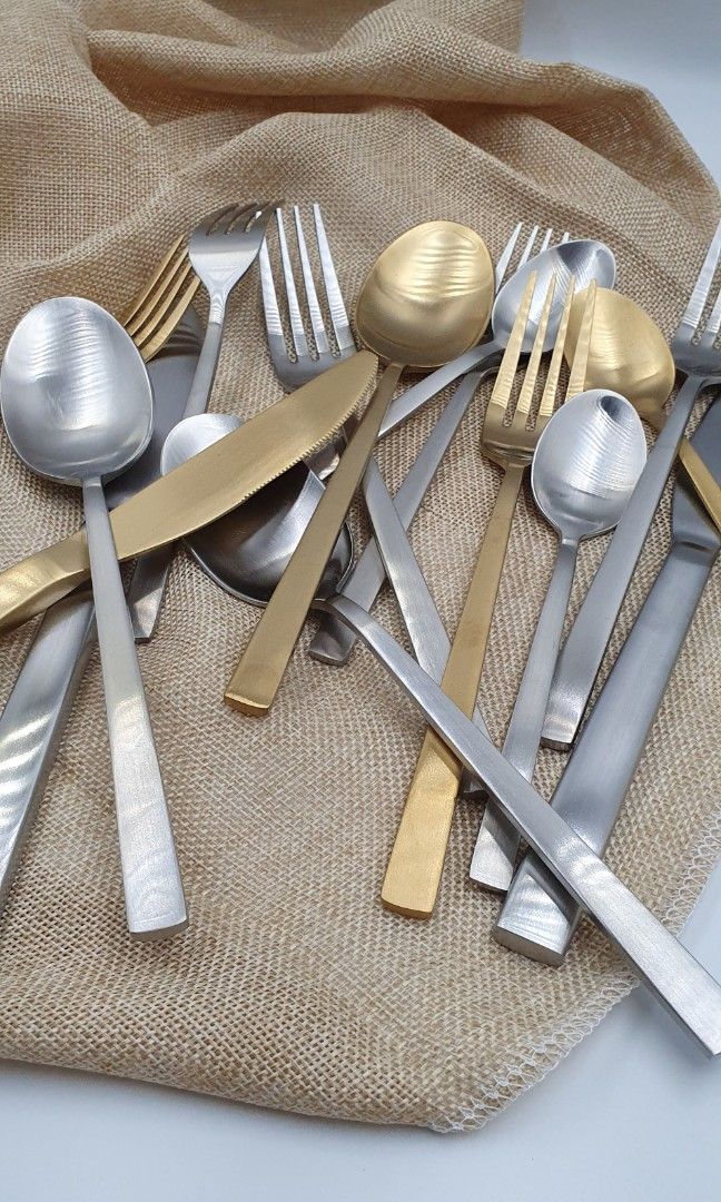 Gold and silver best sale utensils