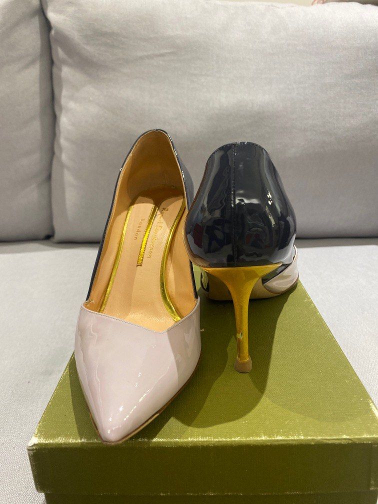 Rupert sanderson sales gold heels