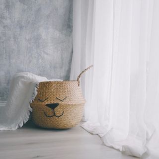 Scandinavian cute weaving laundry toy basket