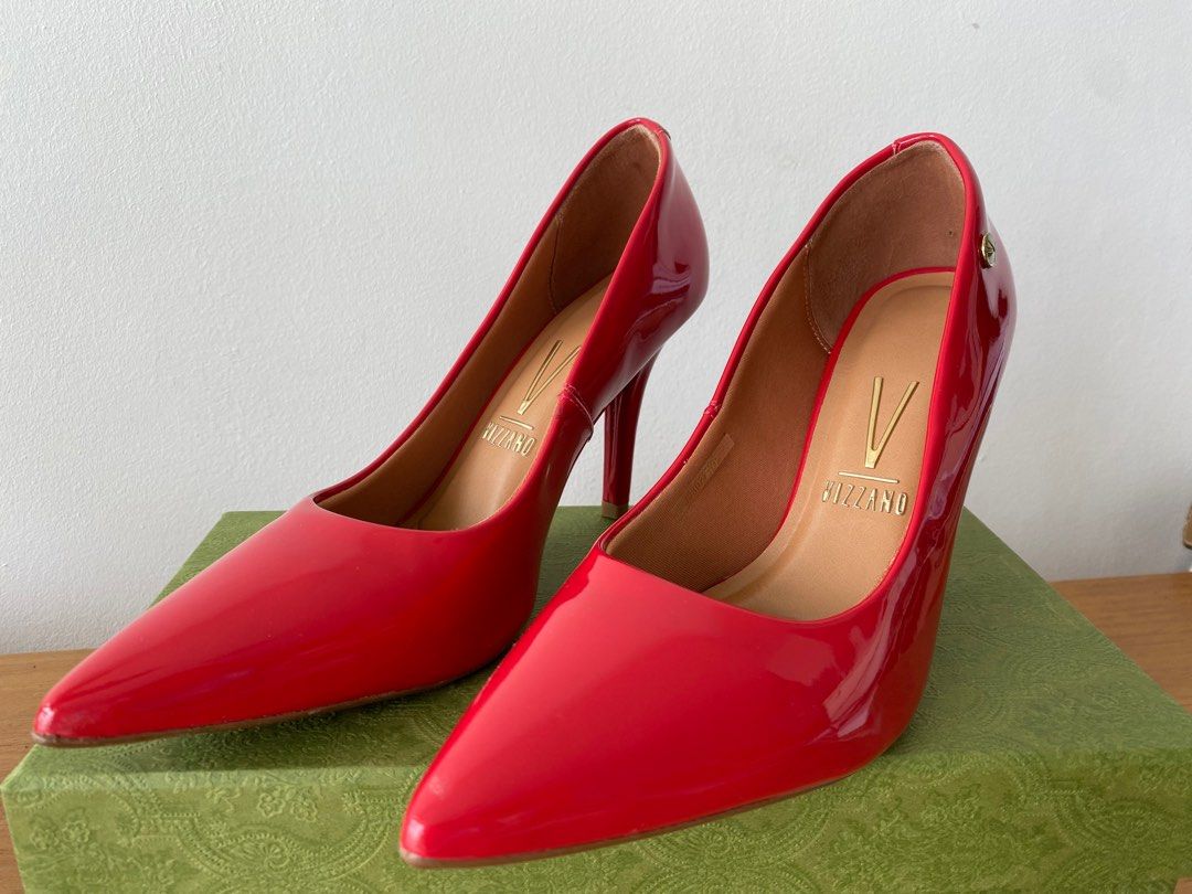 Red pumps comfortable hotsell
