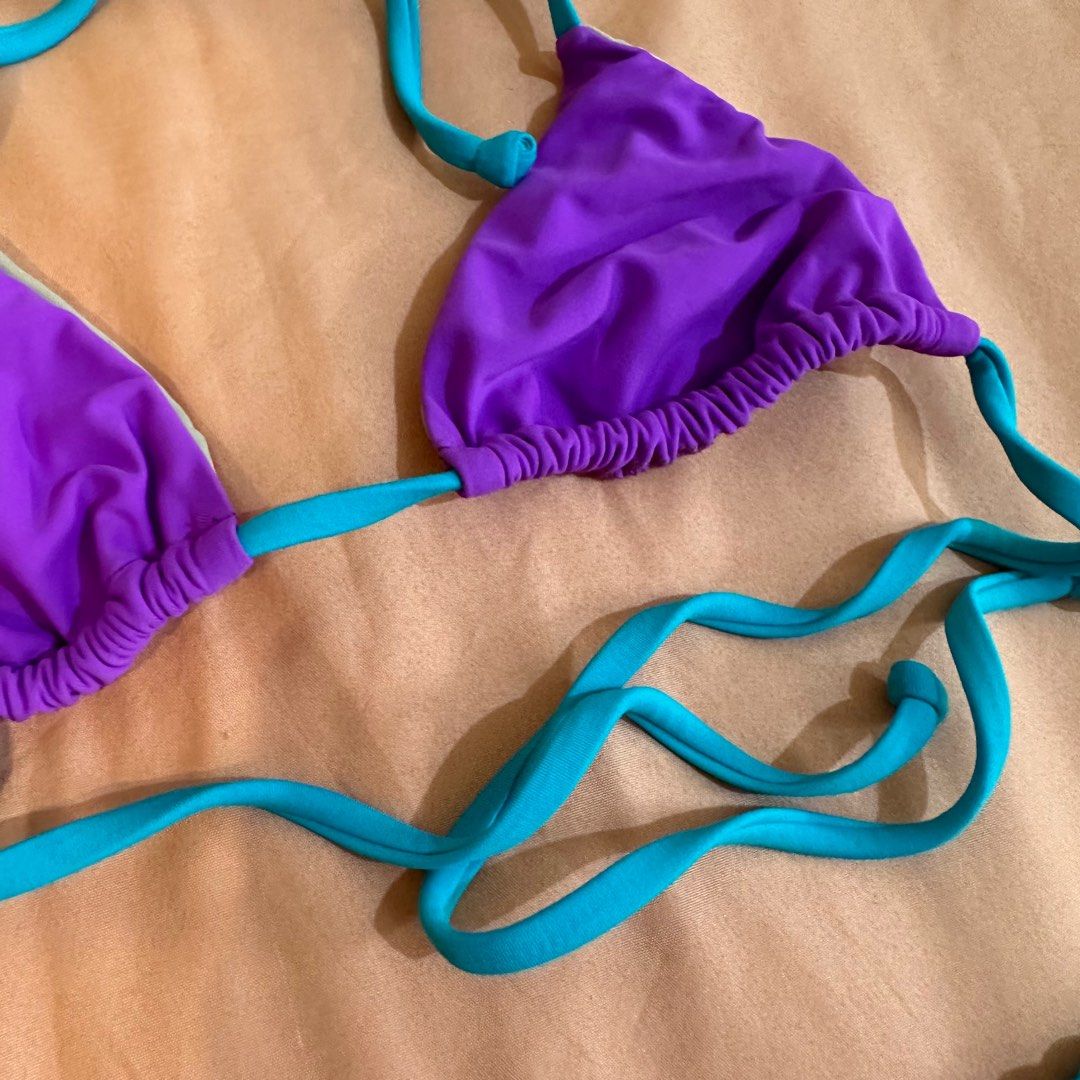 Sexy violet bikini thong set, Women's Fashion, Swimwear, Bikinis