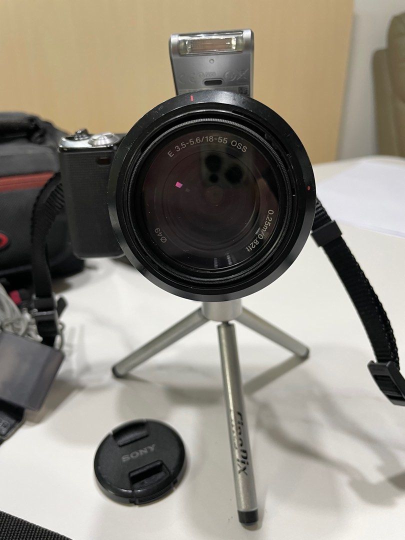 Sony Nex5 DSLR camera with SEl1855 Full Set, Photography, Cameras on