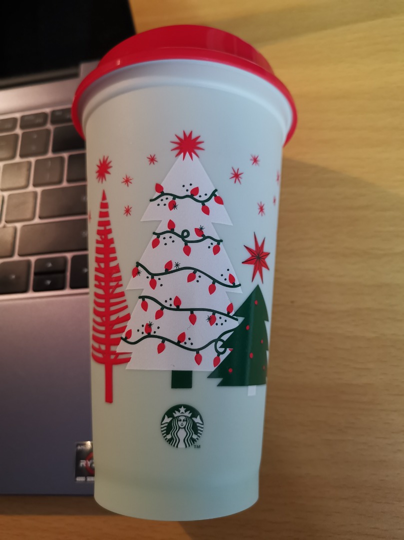 Starbucks Christmas Reusable Cup Gift (2022), Furniture & Home Living