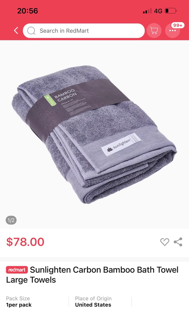 Bamboo shop carbon towels