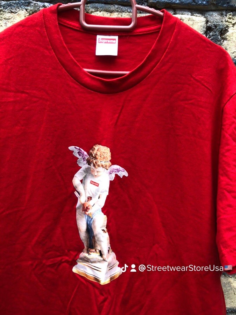 Supreme Cupid tees Red Men s Fashion Tops Sets Tshirts Polo