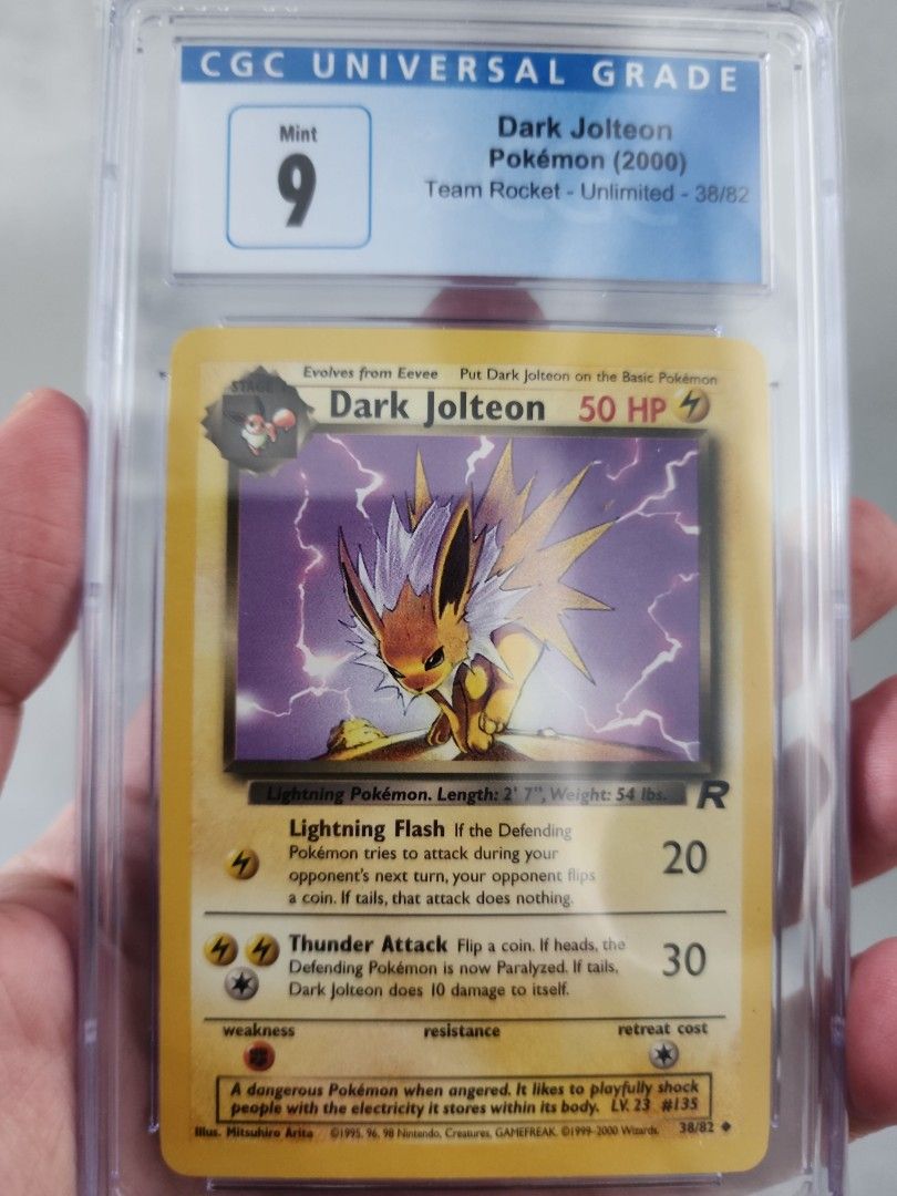 Team rocket Dark Jolteon cgc 9, Hobbies & Toys, Toys & Games on Carousell