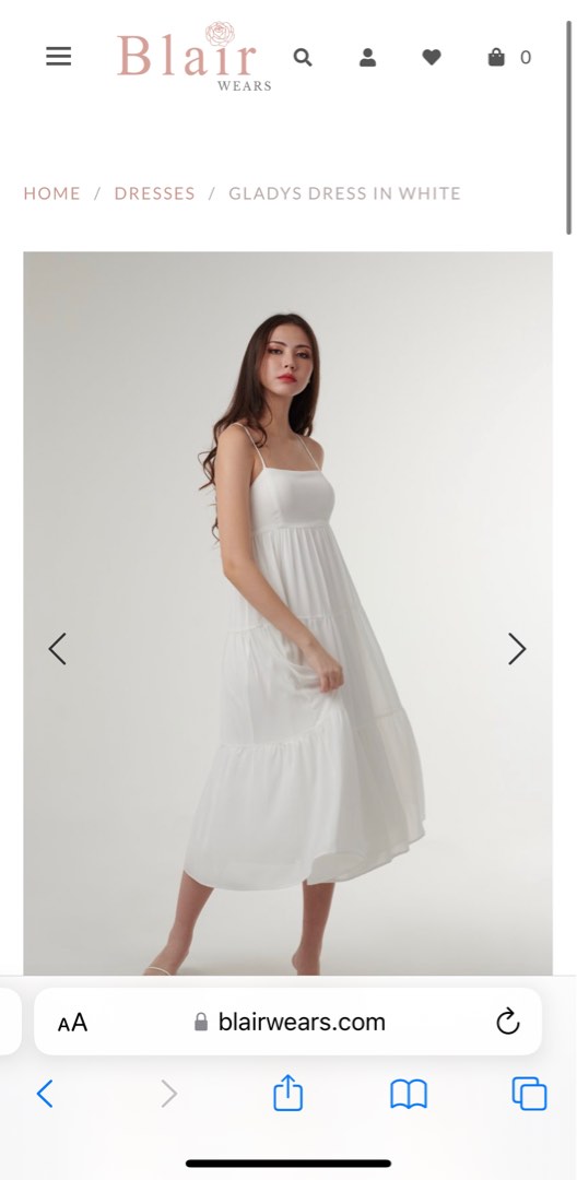 The Blair wears Gladys dress in white, Women's Fashion, Dresses & Sets