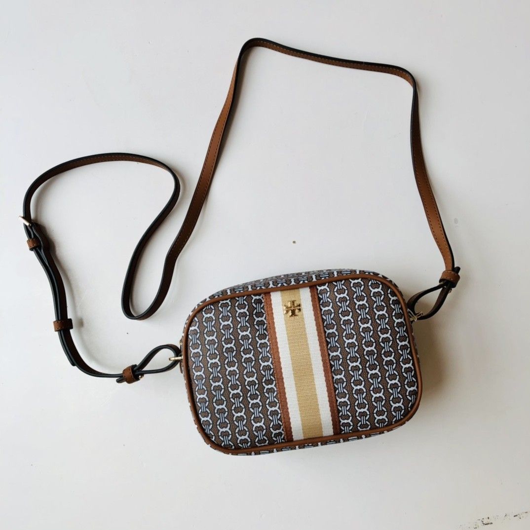 Ready stock Tory Burch Gemini Link canvas camera bag