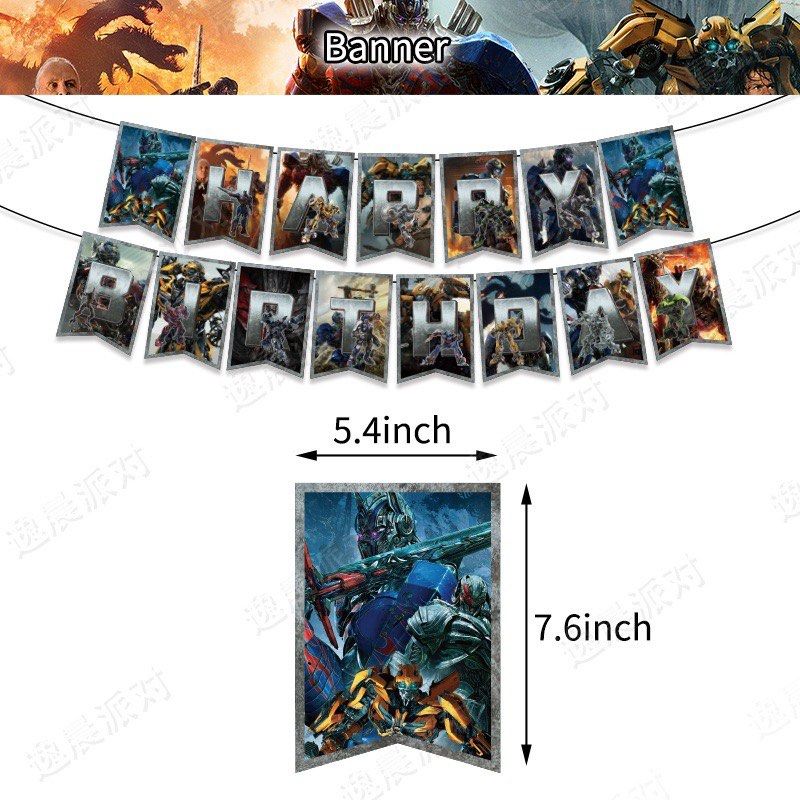 BeenSmile, TRANSFORMERS 8 borden 18 cm, wegwerpborden voor