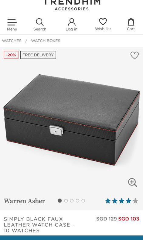 Trendhim watch box sales