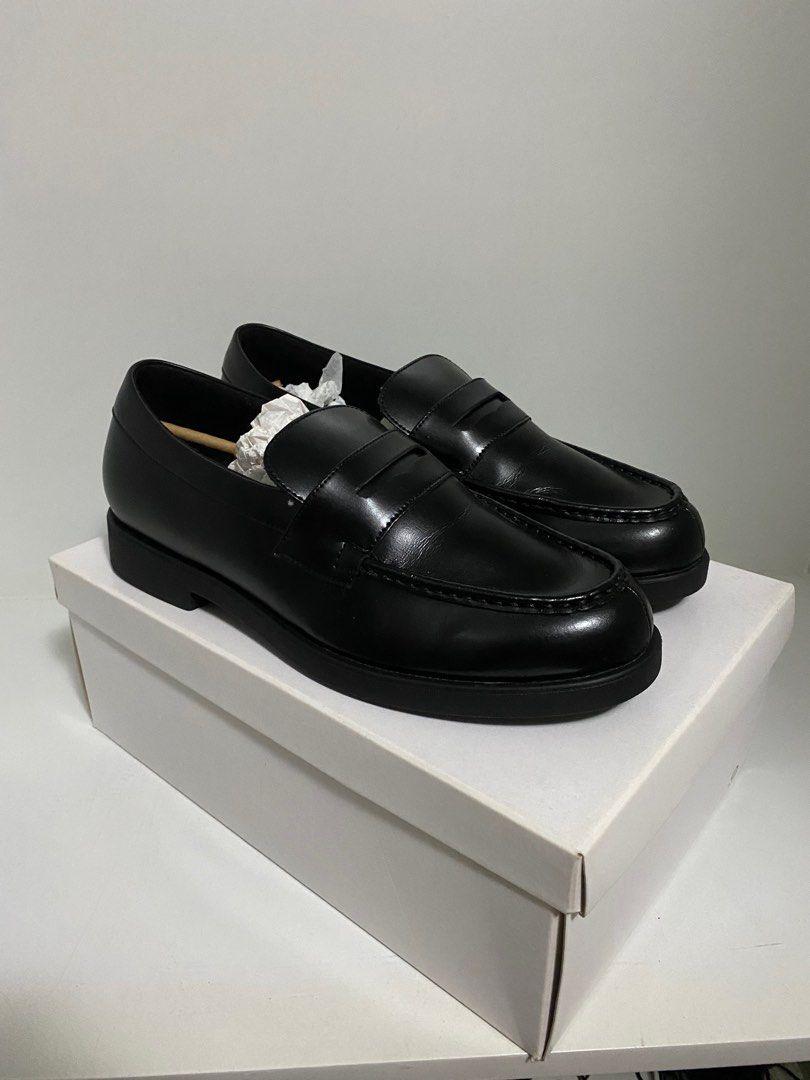UNIQLO Black Penny Loafers, Men's Fashion, Footwear, Dress Shoes on ...