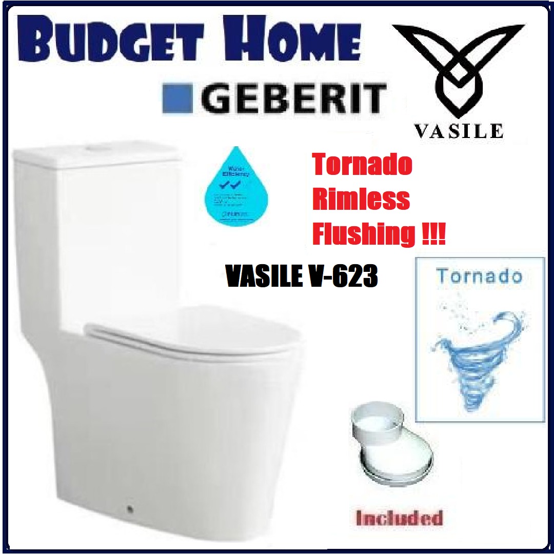 Toilet bowl Vasile Tornado vortex // Rimless WC V623 Geberit