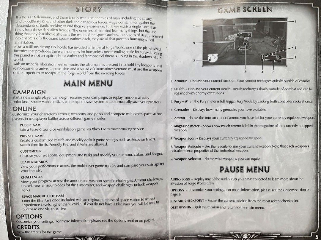 Video Game for Xbox 360 Warhammer 40,000 Space Marine *Used* (NTSCJ