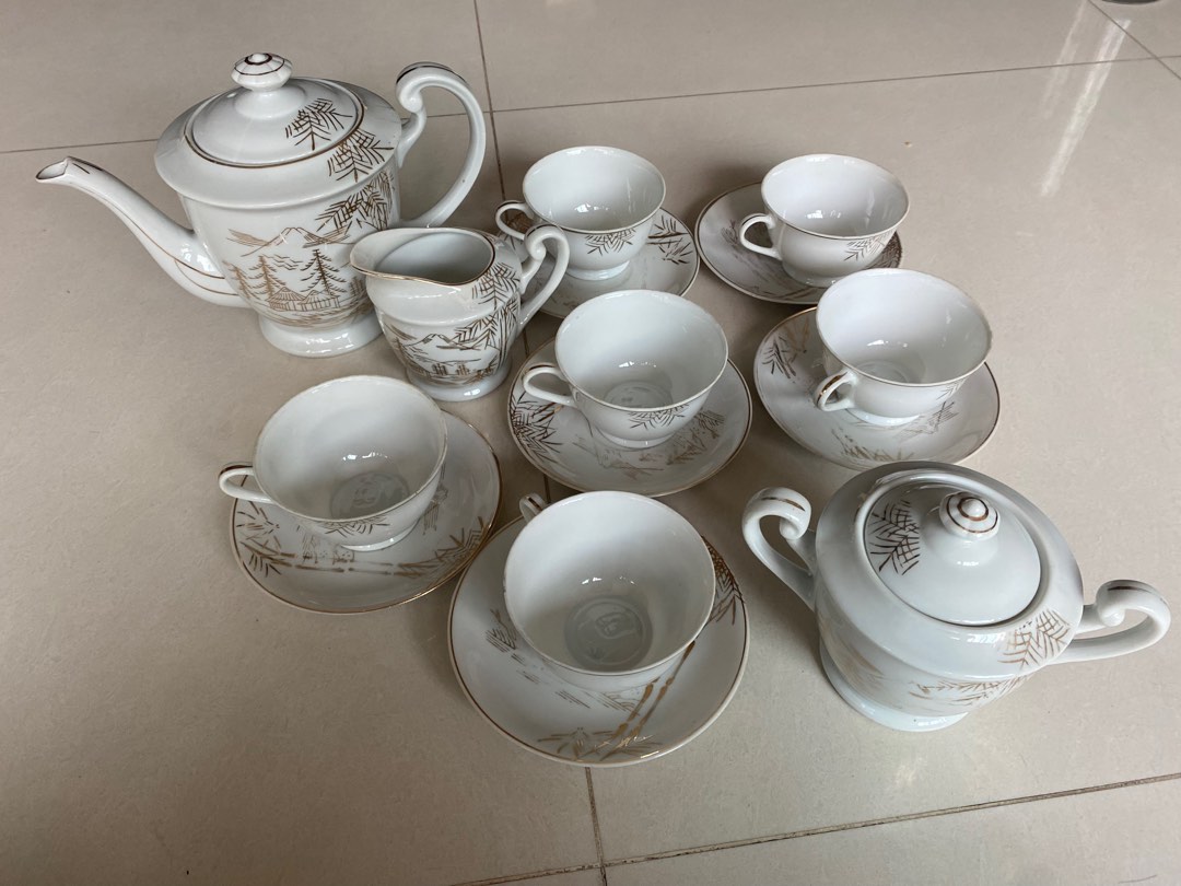 Vintage Oriental Tea set, Furniture & Home Living, Kitchenware