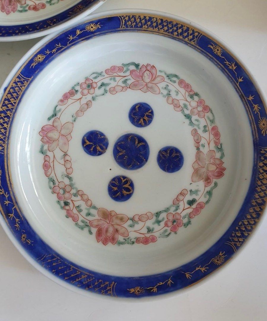 Vintage Peranakan plates, Furniture & Home Living, Kitchenware
