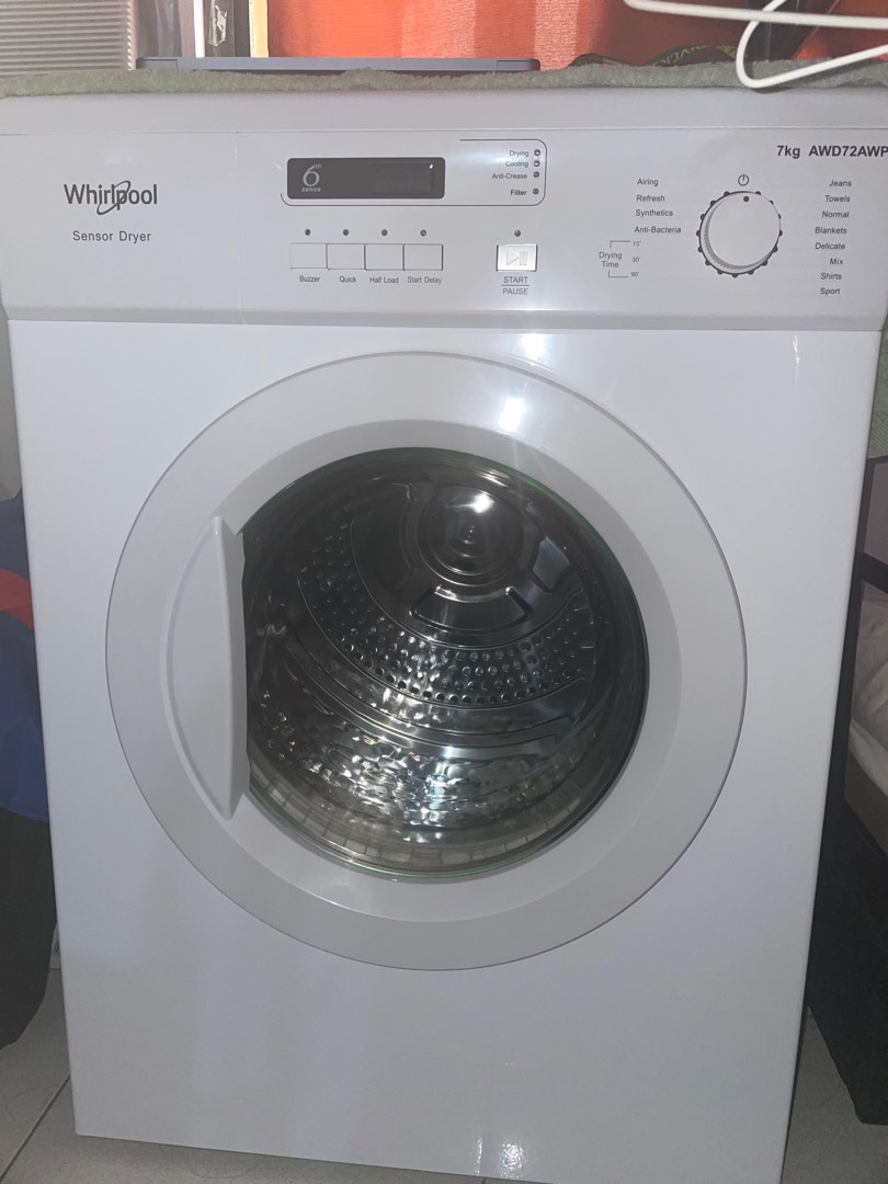 Whirlpool sensory dryer, TV & Home Appliances, Washing Machines and