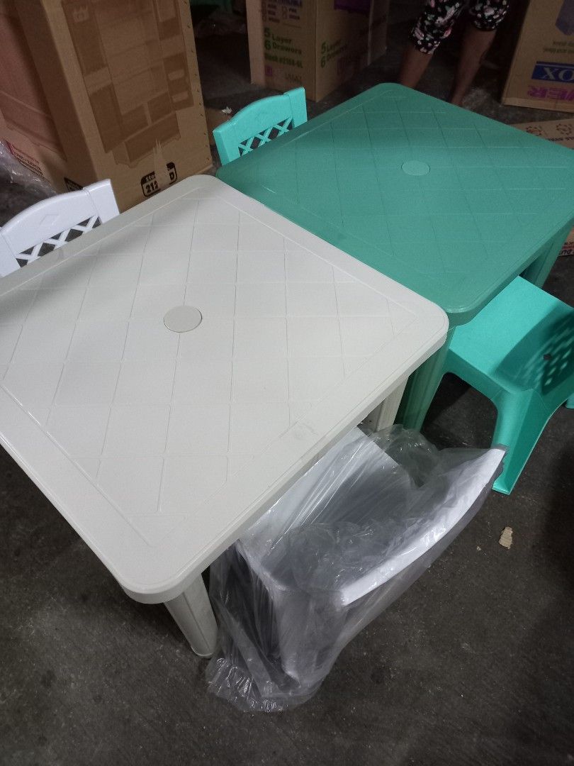 Wholesale kids table chair (Category: Tables & Sets) located in Quezon City. Submitted by allegaspi (Listing ID 1199546448, Image 3). Description: set: table + 2 pcs chair 749.99 only - (101 pcs and up) 799.99 only - (51 pcs to 100p pcs) 849.99 only - (1 to 50 pc) Table Only: 499.99 Chair Only: 249.99 all heavy duty high quality from Novaliches Bayan QC.