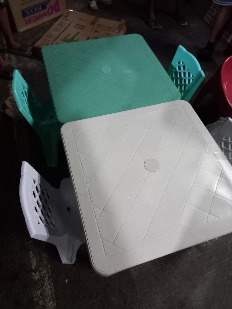 Wholesale kids table chair (Category: Tables & Sets) located in Quezon City. Submitted by allegaspi (Listing ID 1199546448, Image 2). Description: set: table + 2 pcs chair 749.99 only - (101 pcs and up) 799.99 only - (51 pcs to 100p pcs) 849.99 only - (1 to 50 pc) Table Only: 499.99 Chair Only: 249.99 all heavy duty high quality from Novaliches Bayan QC.
