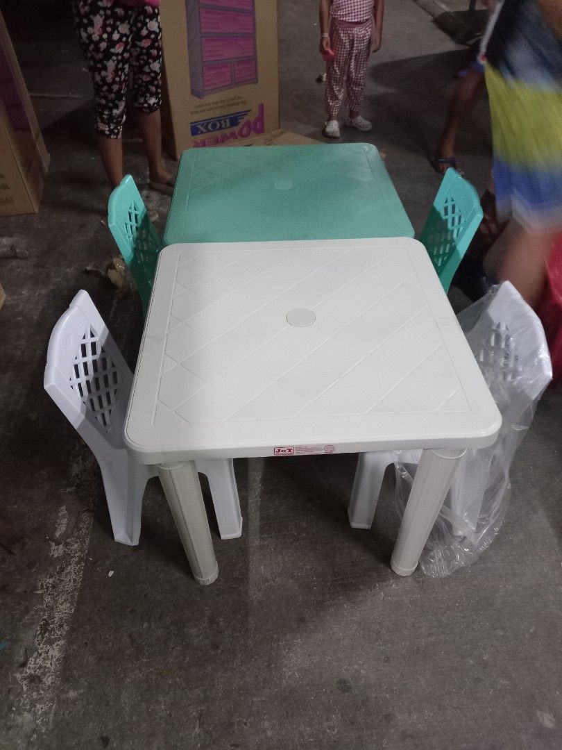 Wholesale kids table chair (Category: Tables & Sets) located in Quezon City. Submitted by allegaspi (Listing ID 1199546448, Image 1). Description: set: table + 2 pcs chair 749.99 only - (101 pcs and up) 799.99 only - (51 pcs to 100p pcs) 849.99 only - (1 to 50 pc) Table Only: 499.99 Chair Only: 249.99 all heavy duty high quality from Novaliches Bayan QC.