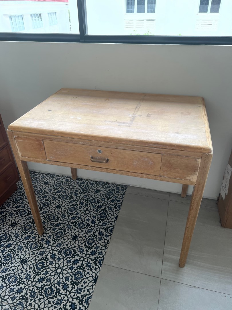 Wood Rustic work desk, Furniture & Home Living, Furniture, Other Home