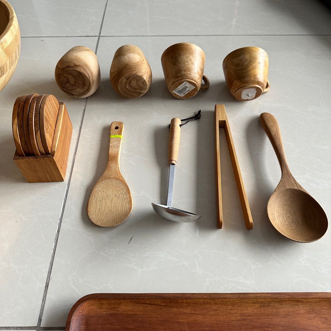 Wooden Plate and Bowl from Jack Creatus, Furniture & Home Living