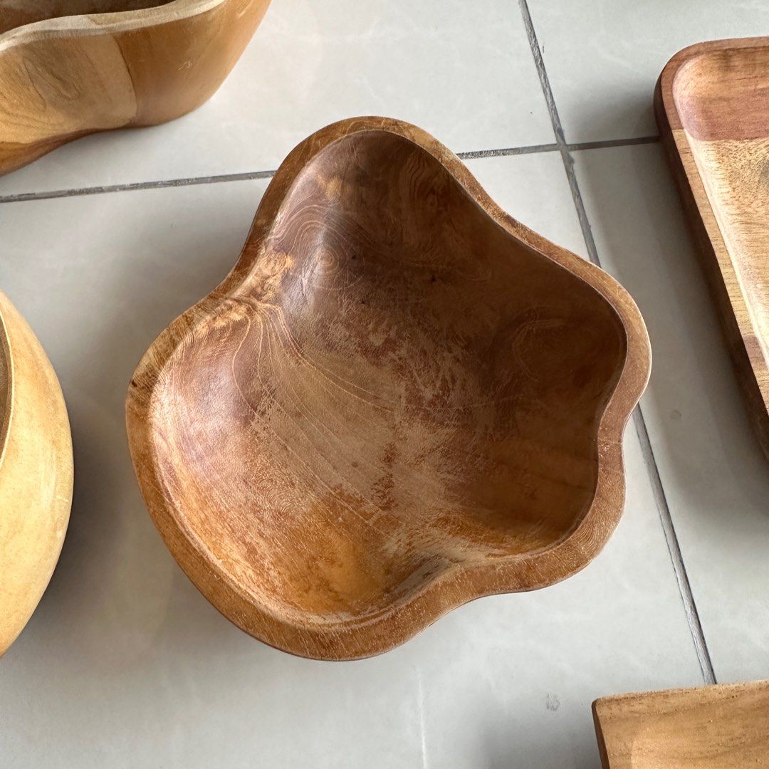 Wooden Plate and Bowl from Jack Creatus, Furniture & Home Living
