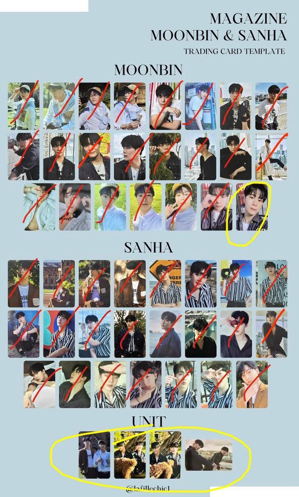 WTT/WTS] Astro Magazine Moonbin Sanha Trading Cards, Toys