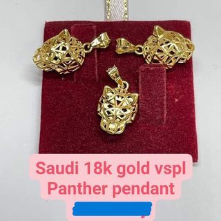 ✅18k saudi gold VSPL panther pendant