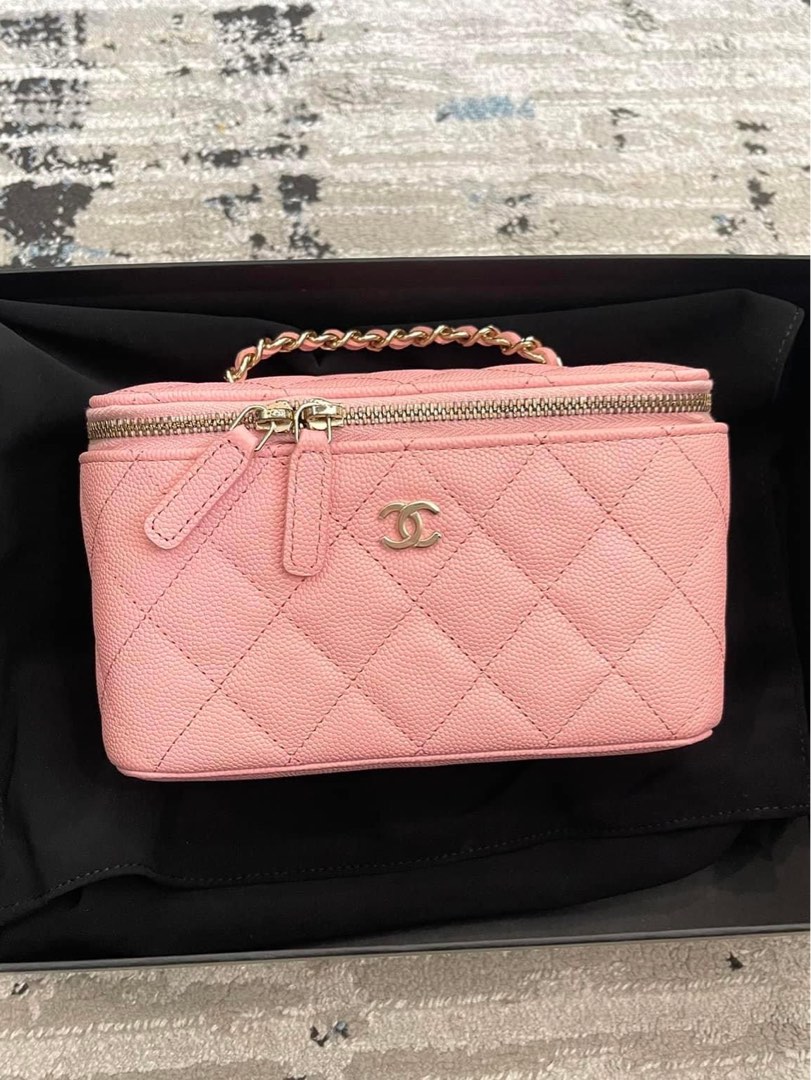 22C Chanel Mini Vanity Sakura Pink, Luxury, Bags & Wallets on Carousell
