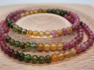3mm+ Tourmaline 3 round Bracelet