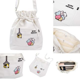 台灣限定商品 現貨1個 Minini系列  BT21 TATA CHIMMY COOKY SHOOKY RJ KOYA MANG 束口布袋 肩背包 側背包