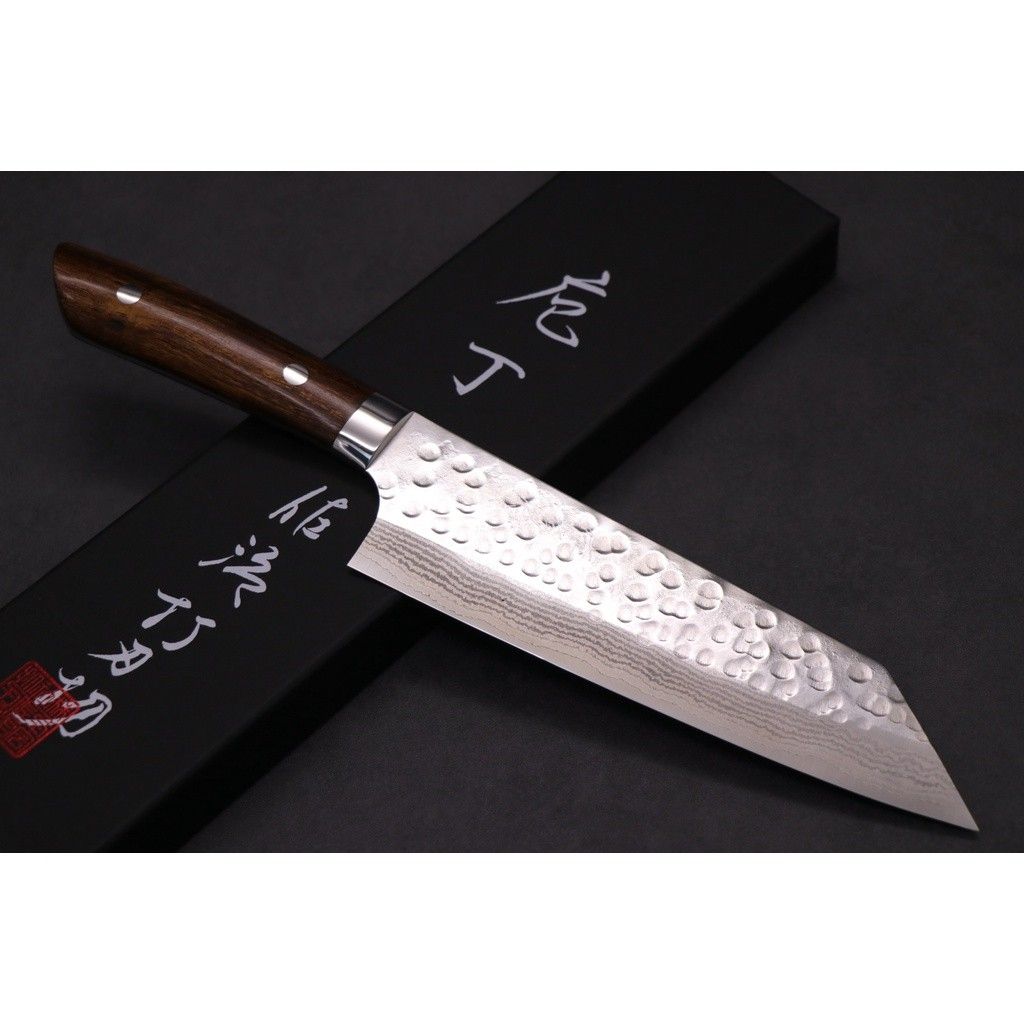 🇯🇵💖 佐治武士 劍形三德刀 文化刀 180mm 多層鋼 SRS13 粉末鋼 💓 沙漠鐵木柄 💓 日本高級廚刀 佐治打刃物 💓 Takeshi ...