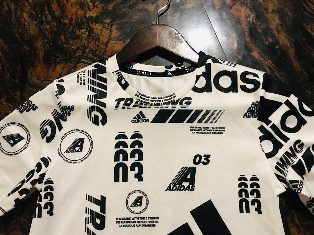 ADIDAS Men Off-White u0026 Black Freelift Daily Printed Training T-shirt, Men's  Fashion, Tops u0026 Sets, Tshirts u0026 Polo Shirts on Carousell